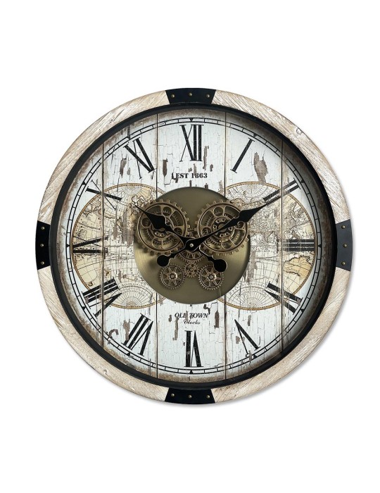 Horloge à engrenages avec verre- 08.100 -Ø 63,5 cm
