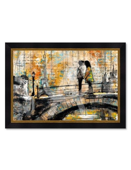 Les petits amoureux sur le pont à Paris - Romaric Les petits amoureux sur le pont à Paris - Romaric