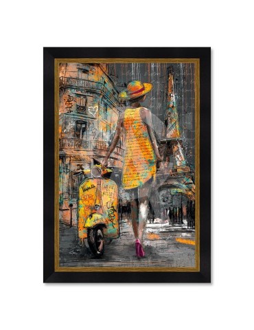La femme et le Vespa à Paris - Romaric