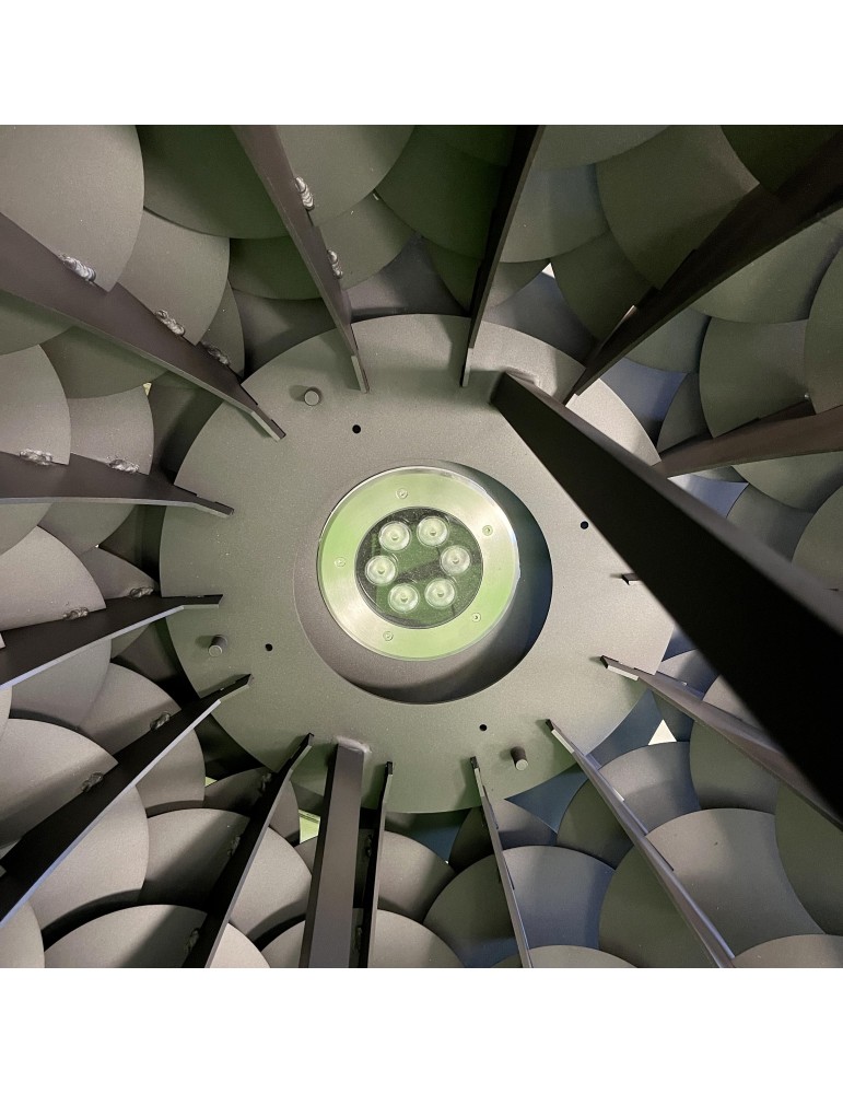 Sculpture métal avec LED - Ananas