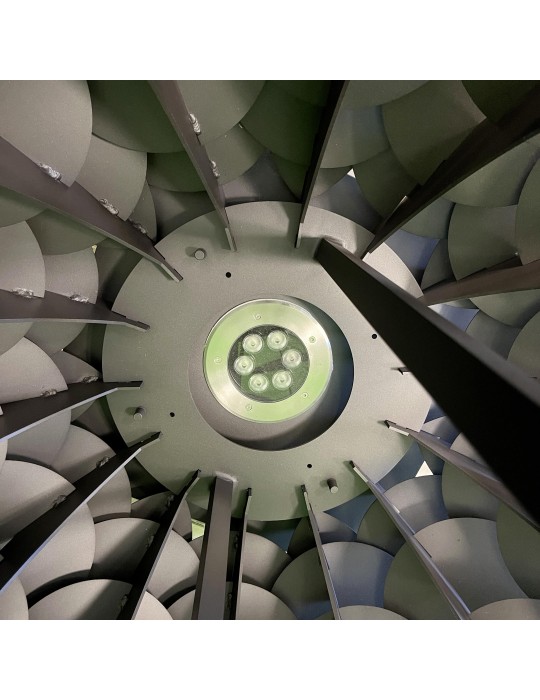 Sculpture métal avec LED - Ananas