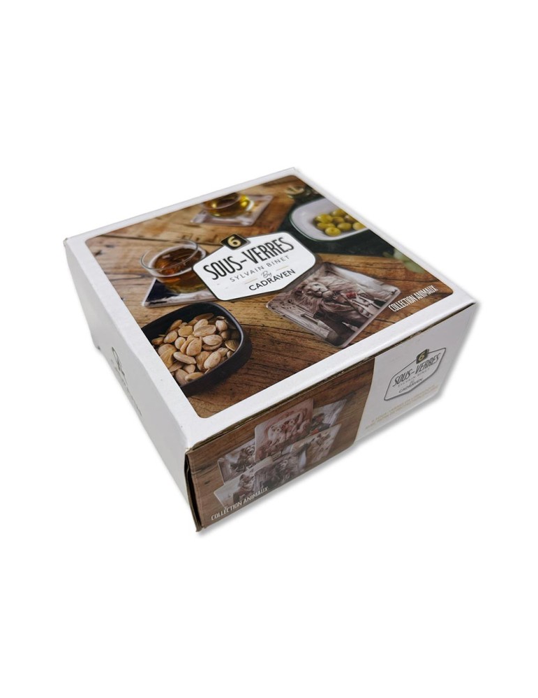 Lot de 6 sous-verres - Sylvain Binet - collection Animaux