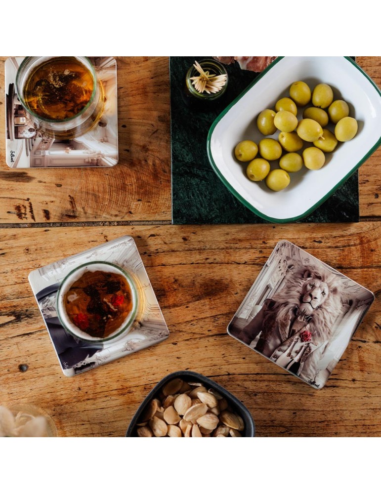 Lot de 6 sous-verres - Sylvain Binet - collection Animaux