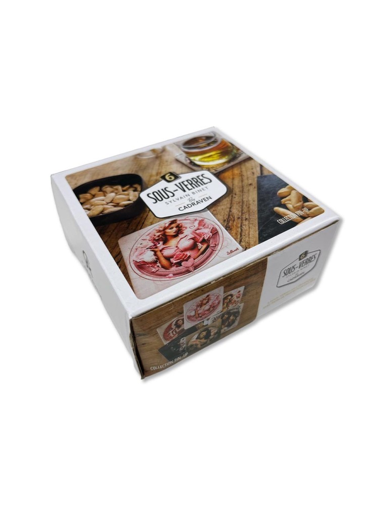 Lot de 6 sous-verres - Sylvain Binet - collection Pin-Up