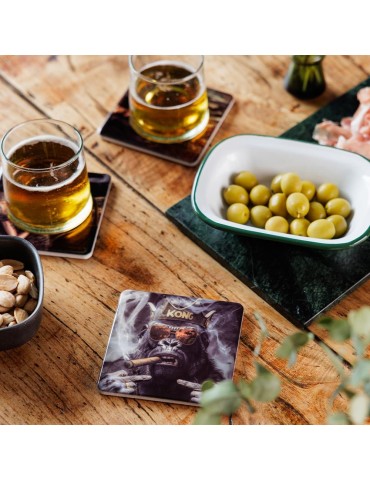 Lot de 6 sous-verres - Alexandre Granger - collection Kong 2