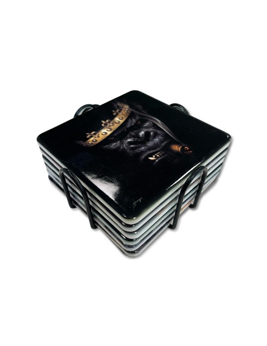 Lot de 6 sous-verres - Alexandre Granger - collection Kong