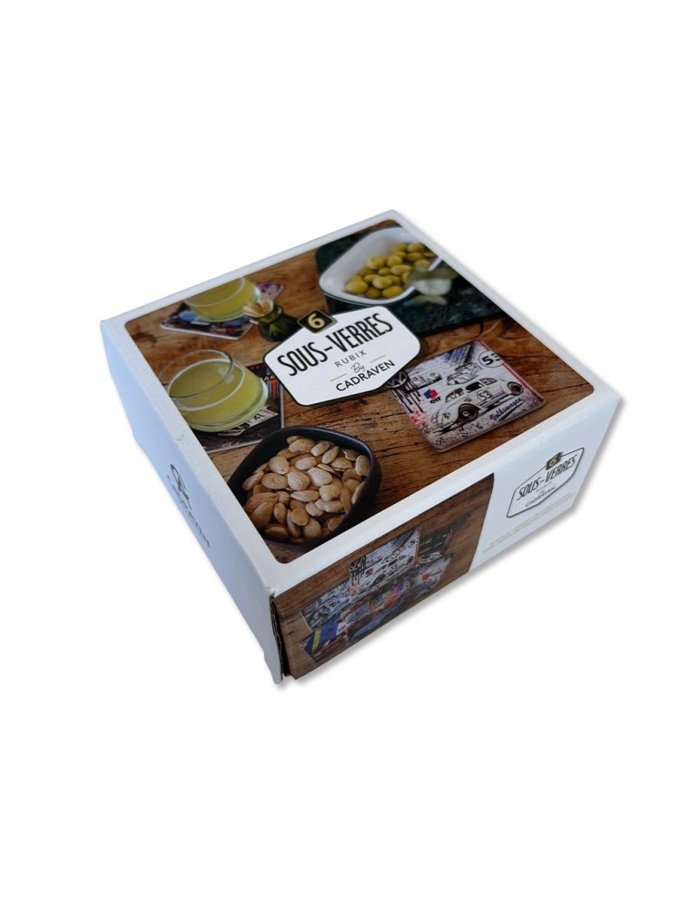 Lot de 6 sous-verres - Rubix - collection Véhicules Iconiques