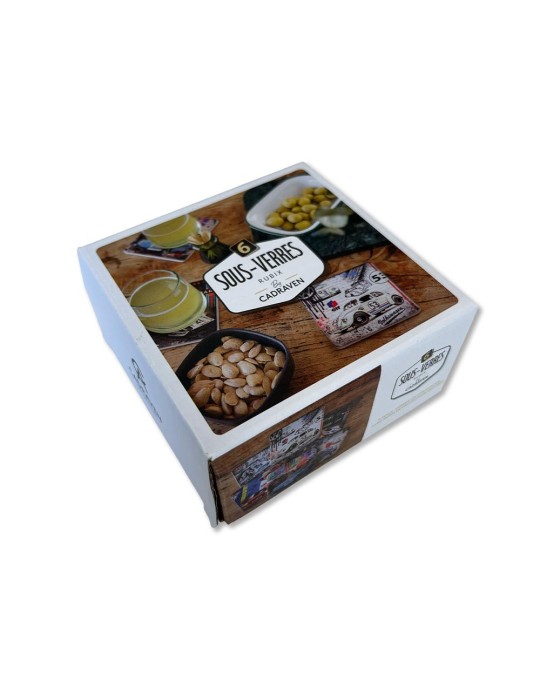 Lot de 6 sous-verres - Rubix - collection Véhicules Iconiques