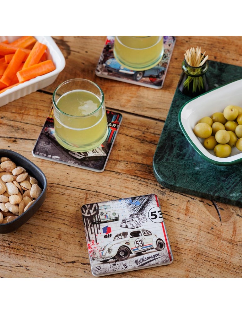 Lot de 6 sous-verres - Rubix - collection Véhicules Iconiques