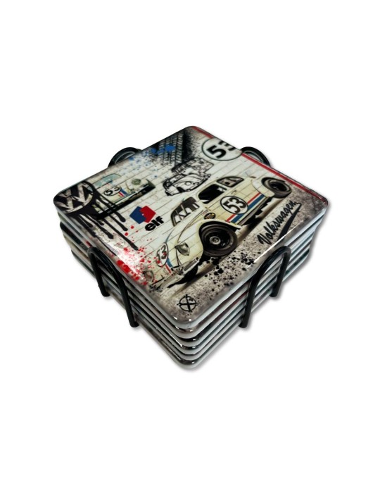 Lot de 6 sous-verres - Rubix - collection Véhicules Iconiques