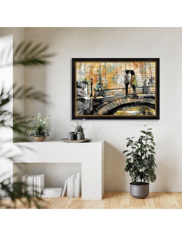 Les petits amoureux sur le pont à Paris - Romaric 2