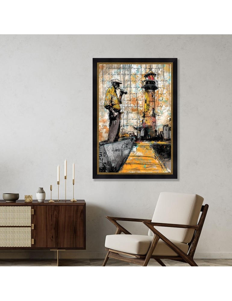 Le vieux pêcheur et le phare - Romaric