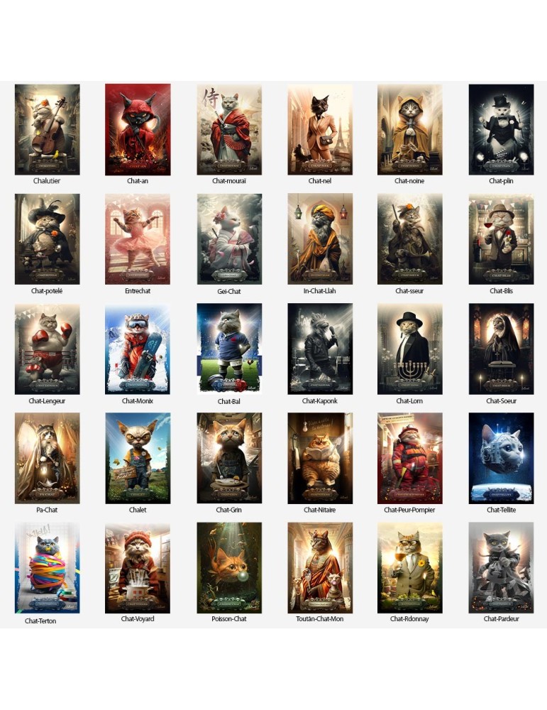 Présentoir Binet "Chats" - 20x28 cm