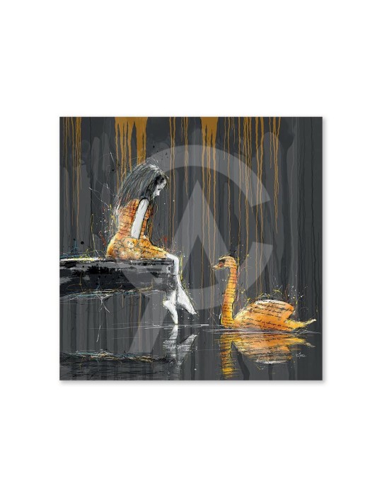 La petite fille et le cygne