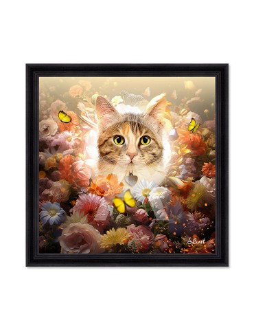 Chat Fleurs - Sylvain Binet