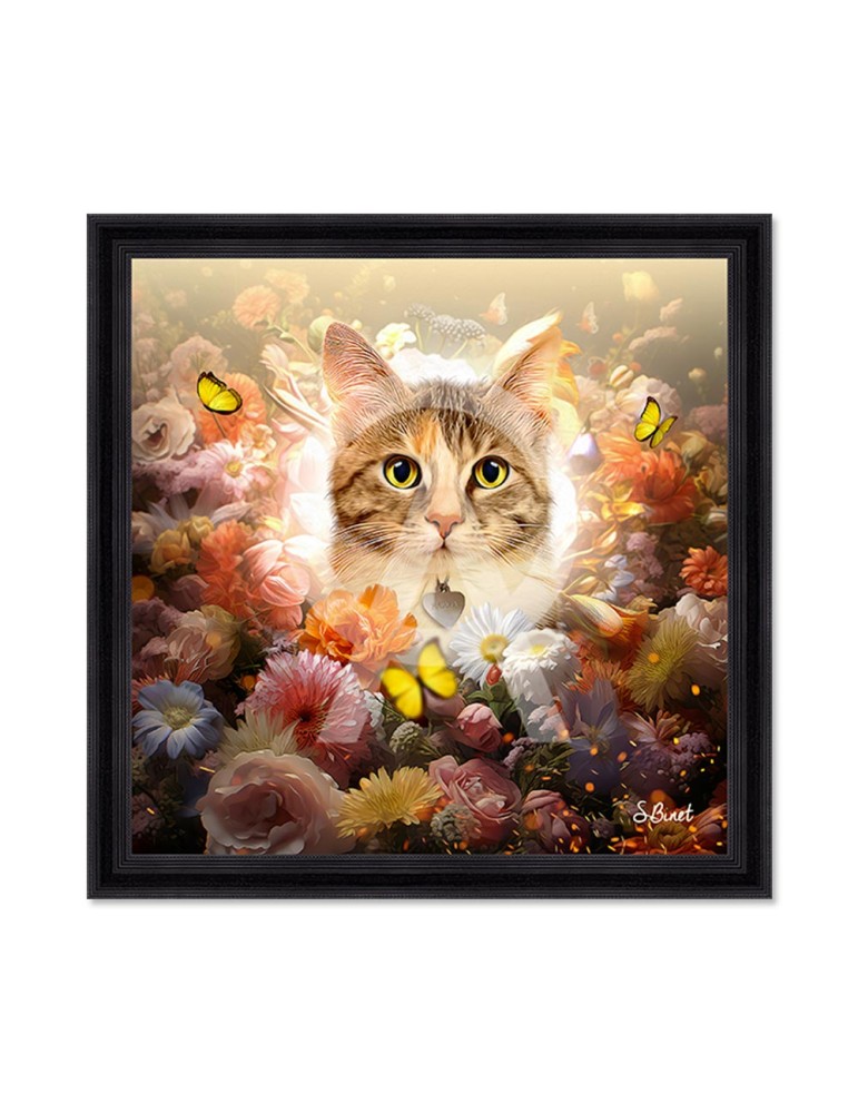 Chat Fleurs - Sylvain Binet