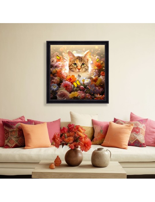 Chat Fleurs - Sylvain Binet