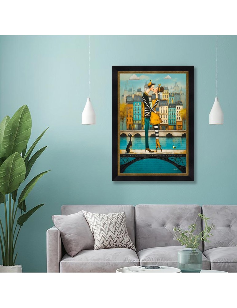 Le bisou sur la passerelle - Romaric