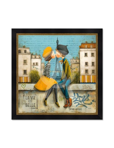 Le bisou sur le petit muret - Romaric