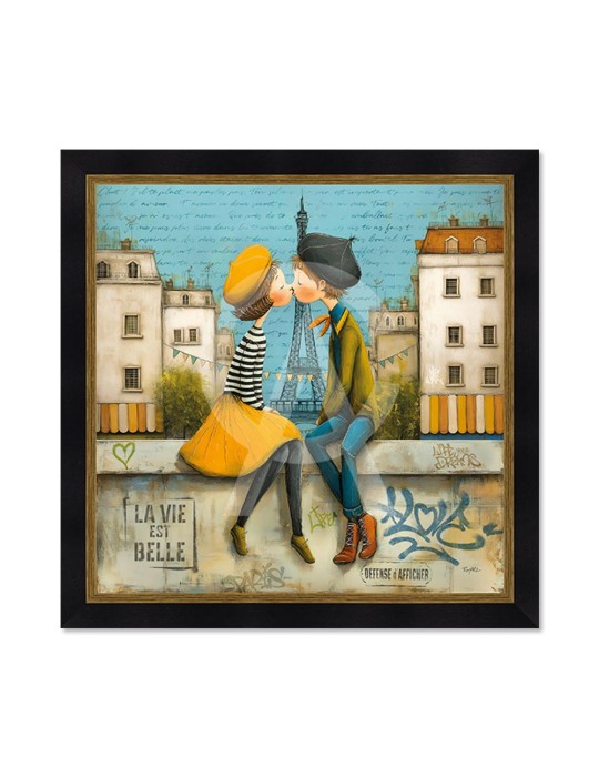 Le bisou sur le petit muret - Romaric