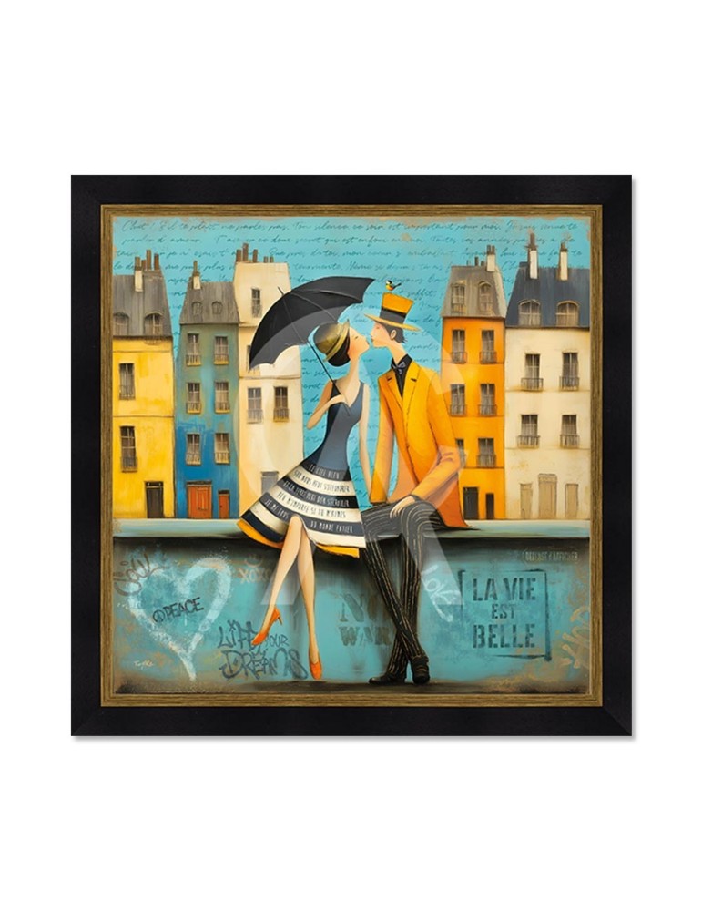 Les deux amoureux sur le muret - Romaric