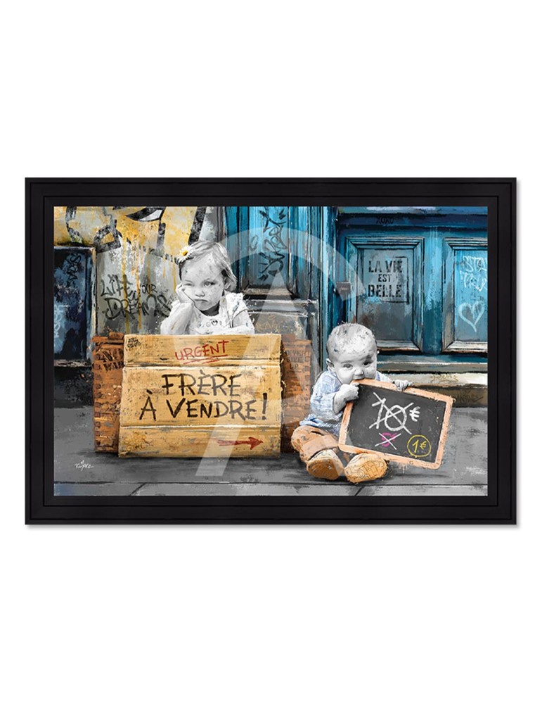 La petite fille et son frère - Romaric