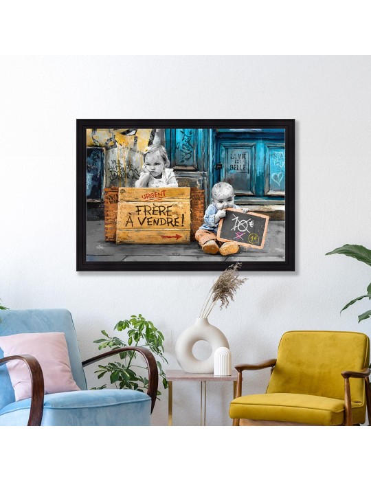 La petite fille et son frère - Romaric