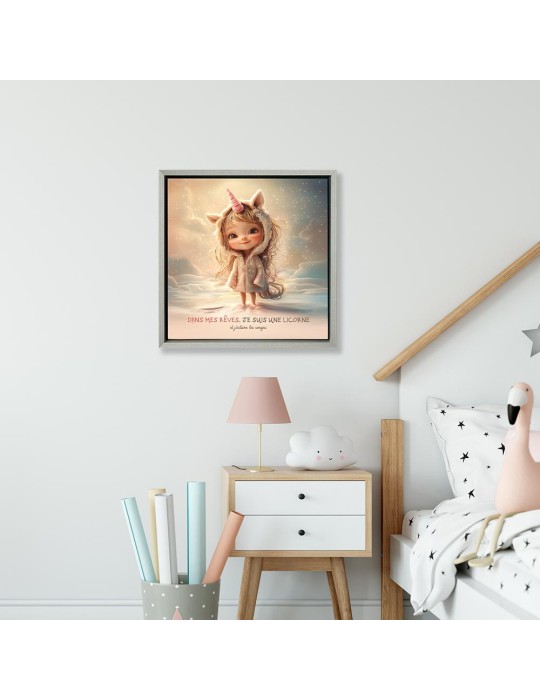 Toile encadrée - Fantastique Licorne