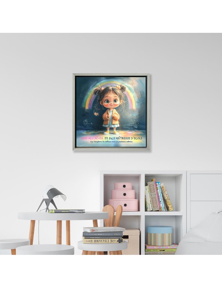 Toile encadrée - Métier Maîtresse d'école