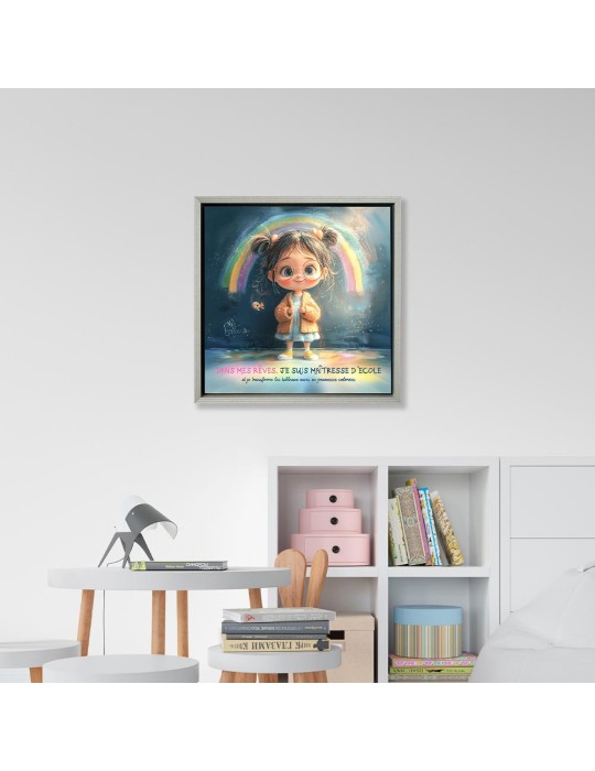 Toile encadrée - Métier Maîtresse d'école