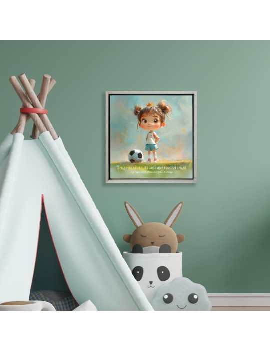 Toile encadrée - Sport Footballeuse