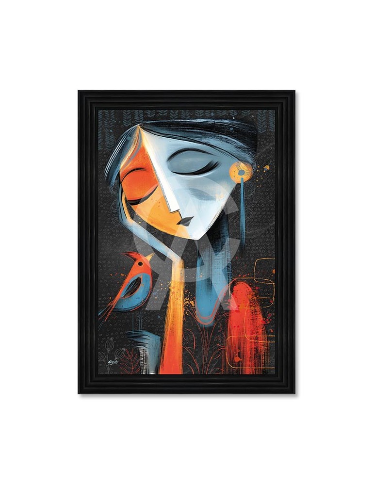 La jeune femme et l'oiseau - Seleste