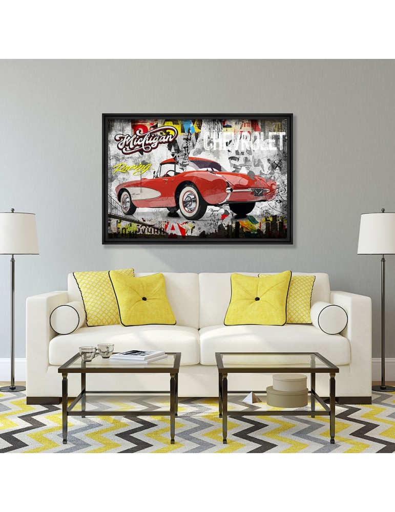 Red Corvette Paper - Rubix