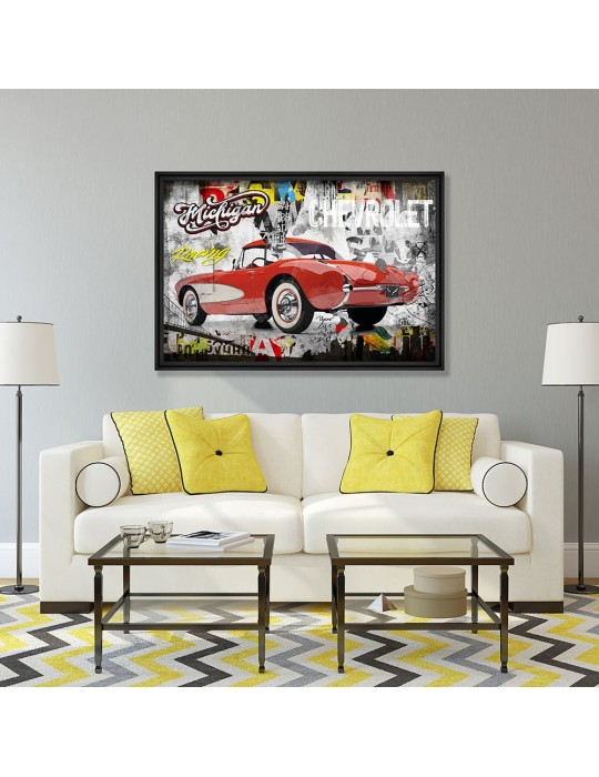 Red Corvette Paper - Rubix