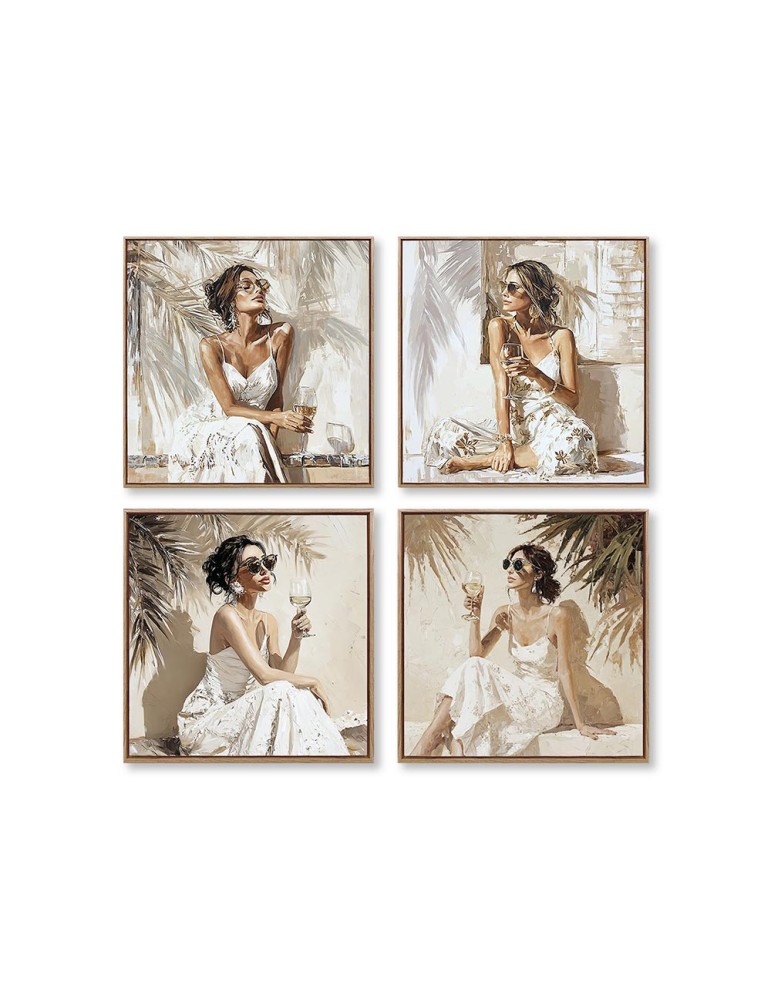 Set de 4 toiles encadrées - 03.3588D