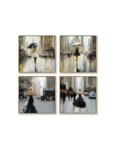 Set de 4 toiles encadrées - 03.3587D