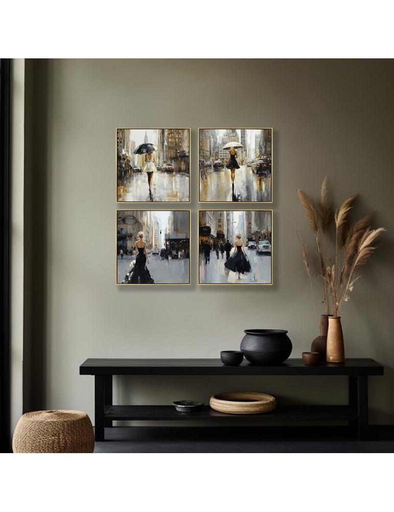 Set de 4 toiles encadrées - 03.3587D