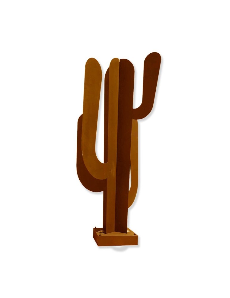 Sculpture métal avec LED - Cactus