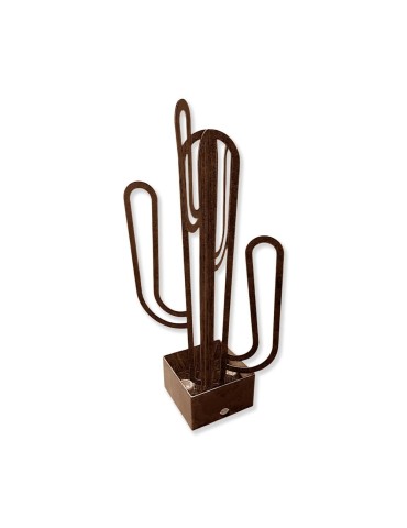 Sculpture métal avec LED - Cactus ouvert 2