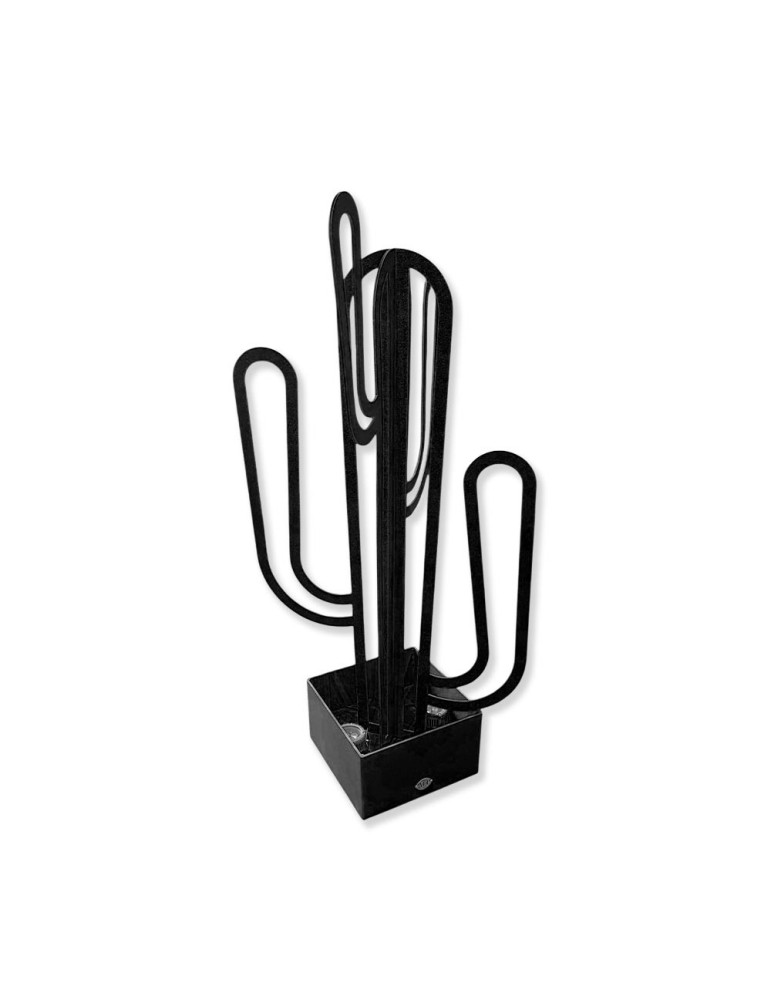 Sculpture métal avec LED - Cactus ouvert