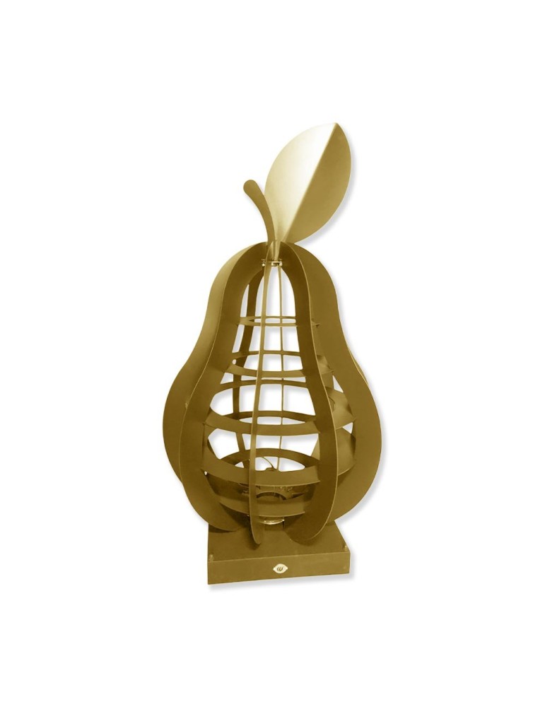 Sculpture métal avec LED - Poire