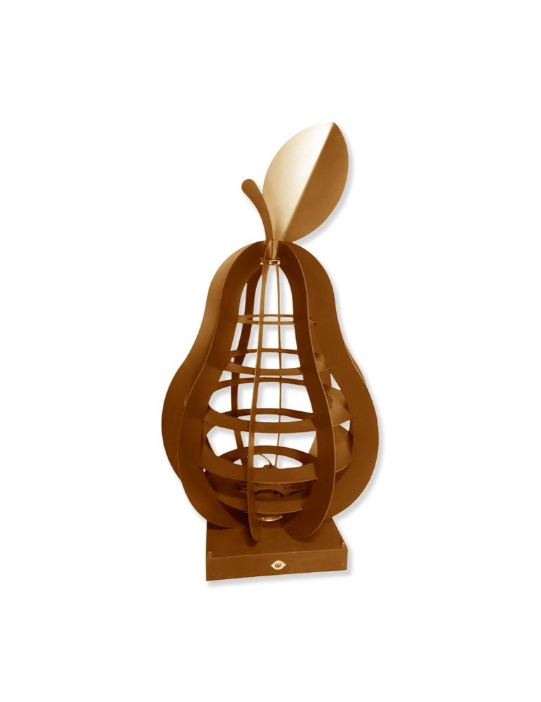 Sculpture métal avec LED - Poire
