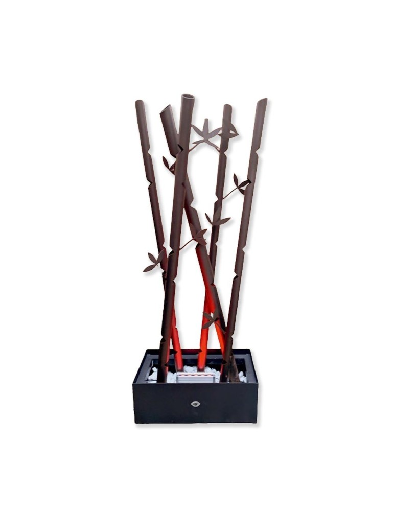 Sculpture métal avec LED - Bambou