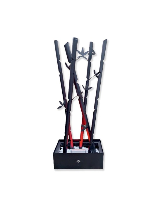 Sculpture métal avec LED - Bambou