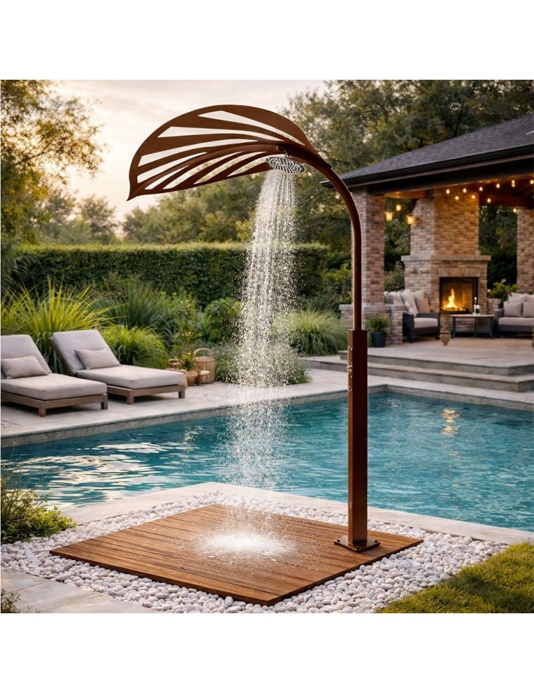 Sculpture métal - Lombrela Poussoir 1 feuille