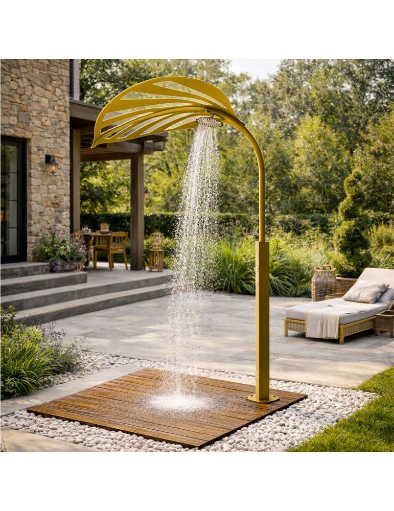 Sculpture métal - Lombrela Poussoir 1 feuille