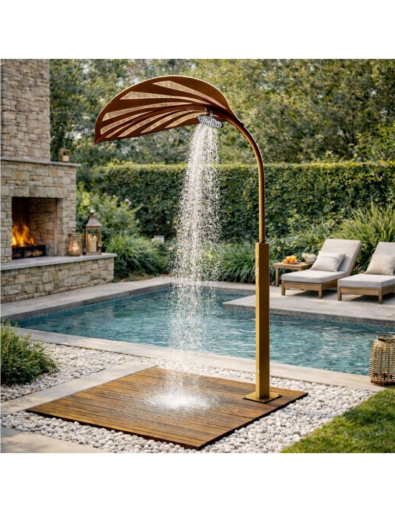 Sculpture métal - Lombrela Poussoir 1 feuille