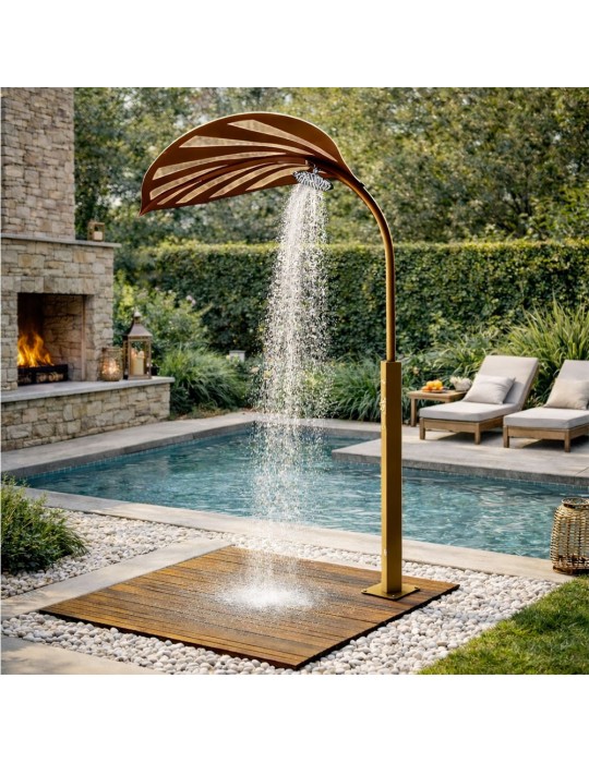 Sculpture métal - Lombrela Poussoir 1 feuille