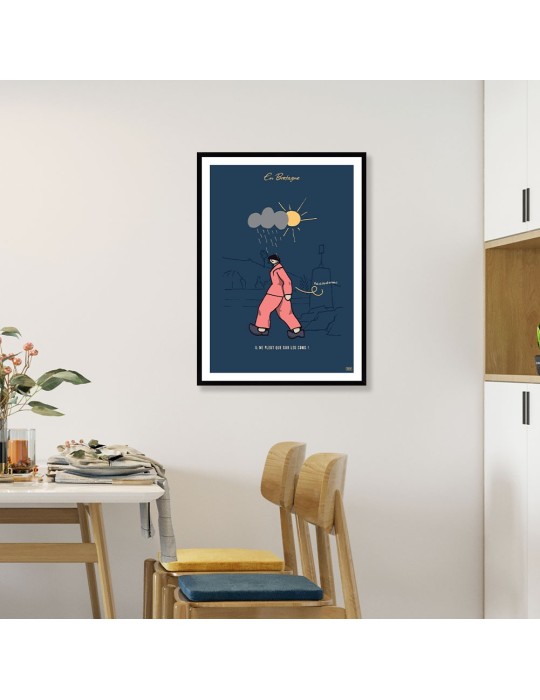 Pluie Con – Poster affiche – image encadrée