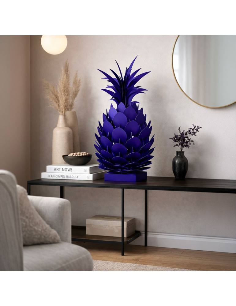 Sculpture métal avec LED - Ananas